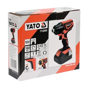 Yato 18V / 2.0 Ah Li-ion Cordless Impact Wrench Kit, YT-82800