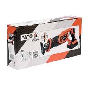 Yato 18V / 2 Ah Li-ion Cordless Reciprocating Saw, YT-82814