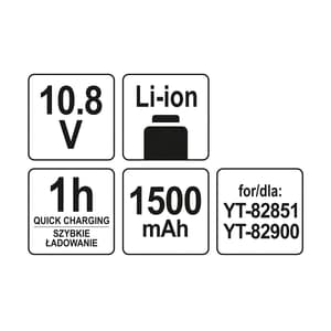 Yato 10.8V / 1.5 Ah Li-ion Battery Pack, YT-82857