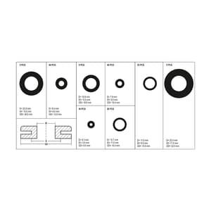 Yato 180 Pcs Rubber Rings Grommets Set, YT-06878