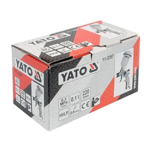 Yato 0.1Ltr / 0.8mm Spray Gun With Fluid Cup Hvlp, YT-2357