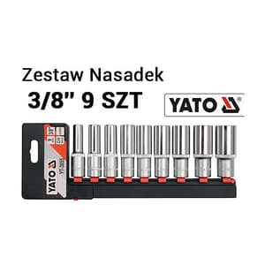 Yato 9 Pcs 3/8 Inch Sq. Drive Socket Set, YT-3855