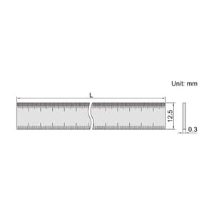 Insize 50 - 0 - 50 cm Self Adhesive Measuring Tape, 7139-50