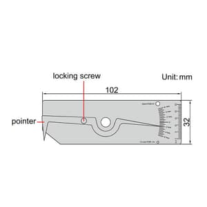 Insize 0 - 6 mm Range Welding Gauge, 4834-1
