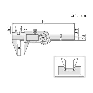 Insize 150 mm / 6 inch Digital Point Caliper, 1183-150A