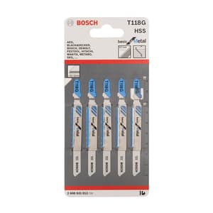 Bosch 92 mm Jigsaw Blades Basic for Metal (T 118 G), 2 608 631 012