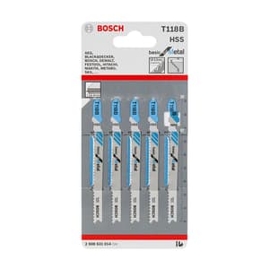 Bosch 92 mm Jigsaw Blades Basic for Metal (T 118 B), 2 608 631 014