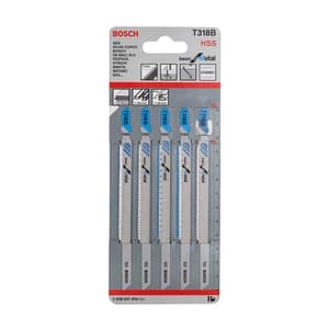 Bosch 132 mm Jigsaw Blades Basic for Metal (T 318 B), 2 608 631 404