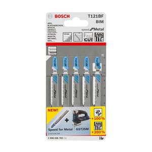 Bosch 92 mm Jigsaw Blades Speed for Metal (T 121 BF), 2 608 636 702