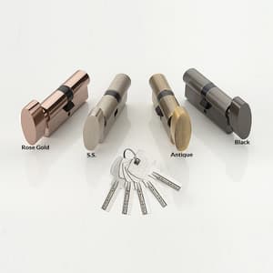KBI 70 mm 1 Side Key 1 Side Knob Cylinder Lock With 5 Ultra Key