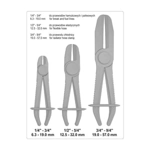 Yato 3 Pcs Flexible Line Clamp Set, YT-0840