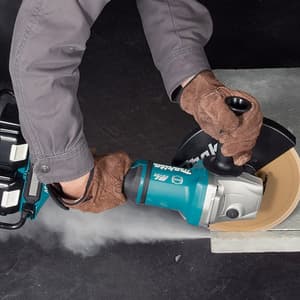 Makita 18V X 2 (36V) LXT BL 230 mm Cordless Angle Grinder with Rapid Charger & 2 Pcs 5.0 Ah Batteries, DGA901PT2