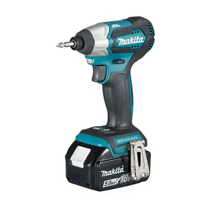 Makita 18V LXT BL 140 Nm Cordless Impact Driver (Assist Mode) with Rapid Charger & 2 Pcs 5.0Ah Batteries, DTD155RTE