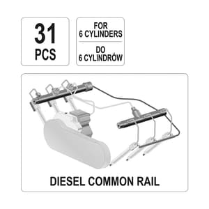 Yato 31 Pcs Flow Meter Common Rail Adaptor Set, YT-7306