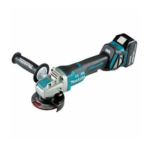 Makita 18V LXT BL 100 mm (4") Cordless Angle Grinder with Rapid Charger & 1 Pcs 5.0Ah Battery, DGA419RTJ