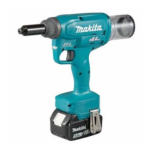 Makita 18V LXT BL 30 mm (1-3/16") Cordless Rivet Gun with Rapid Charger & 2 Pcs 3.0Ah Batteries, DRV250RFE
