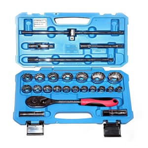 Taparia 25 Pcs 1/2 Inch Sq. Drive BiHexagonal Socket Set (12PT), BMS 17MXL