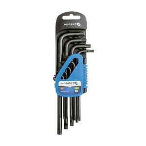Hogert 9 Pcs (T10 - T50) Torx Keys Set, HT1W816