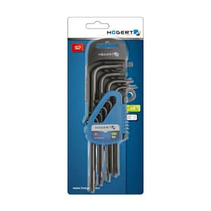 Hogert 9 Pcs (T10 - T50) Torx Keys Set, HT1W816