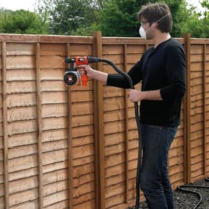 Black+Decker 1.2 Ltr / 450W Floor-Based Spray System With Paint Flow Indicator, HVLP400-B1