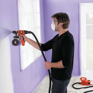 Black+Decker 1.2 Ltr / 450W Floor-Based Spray System With Paint Flow Indicator, HVLP400-B1