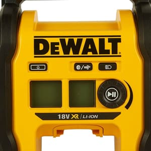 Dewalt 18V 160PSI AC/DC Multipurpose Cordless Tyre Inflator with Digital Guage Autocut Off System & 2 Operating Modes For Car & Home, DCC018N-XJ