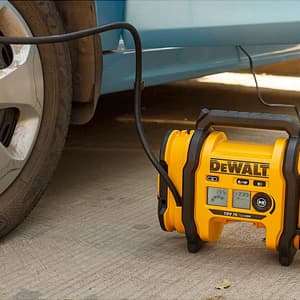 Dewalt 18V 160PSI AC/DC Multipurpose Cordless Tyre Inflator with Digital Guage Autocut Off System & 2 Operating Modes For Car & Home, DCC018N-XJ