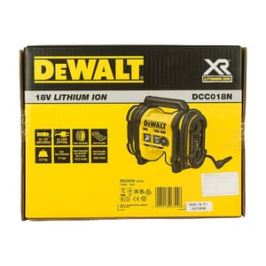 Dewalt 18V 160PSI AC/DC Multipurpose Cordless Tyre Inflator with Digital Guage Autocut Off System & 2 Operating Modes For Car & Home, DCC018N-XJ
