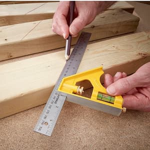 Stanley 300 mm Met DieCast Comb Square, 2-46-028
