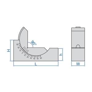 Insize 102 (Length) x 30 (Width) x 49 mm (Height) Adjustable Angle Block, 6535-30