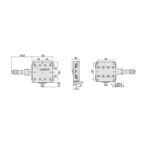 Insize 60 x 60 mm X-Axis Stage, 6582-602