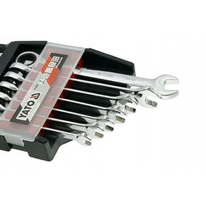 Yato 10 - 19 mm / 7 Pcs Combination Ratchet Wrench Set, YT-0208