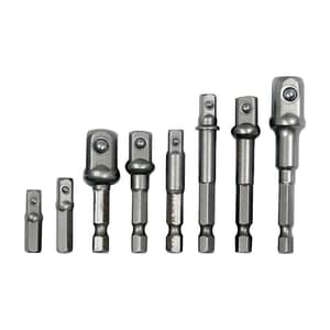 Yato 8 Pcs Hex Socket Adapter Set (1/4, 3/8, 1/2 Inch Sq. Drive), YT-04639
