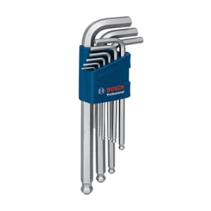 Bosch 9 Pcs Hex Allen Key Set, 1 600 A01 TH5