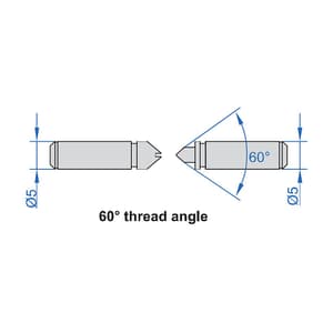 Insize 4.5 - 3.5 TPI Measuring Tips For Screw Thread Micrometers, 7381-T16