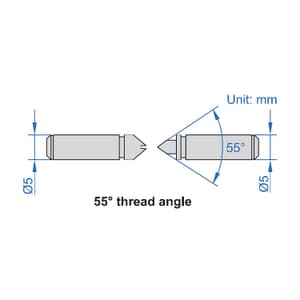 Insize 10 Pairs Measuring Tips Set For Screw Thread Micrometers (55° Thread Angle), 7381-T2S
