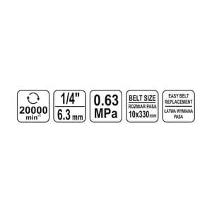 Yato 10x330 mm Air Belt Sander, YT-09741