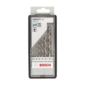 Bosch 6 Pcs Robust Line 135° HSS-G Metal Drill Bit Set, 2 607 010 529
