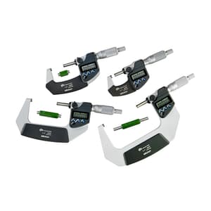Mitutoyo 4 inch / 101.6 mm Digital Micrometer Set (Pack of 4 Pcs), 293-961-30