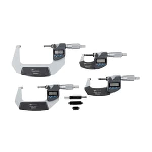 Mitutoyo 0 - 100 mm Digital Micrometer Set (Pack of 4 Pcs), 293-963-30