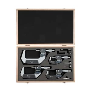 Mitutoyo 0 - 100 mm Digital Micrometer Set (Pack of 4 Pcs), 293-963-30