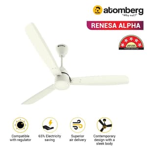Atomberg Renesa Alpha 1200 mm BLDC Motor 3 Blade Ceiling Fan (Ivory)