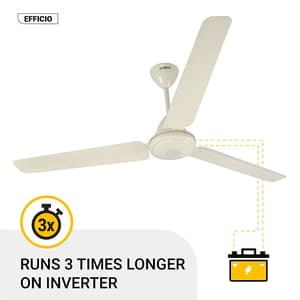 Atomberg Efficio 1400 mm Energy Efficient Ceiling Fan With BLDC Motor & Remote (Ivory)