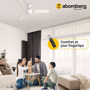 Atomberg Efficio 1200 mm Energy Efficient Ceiling Fan With BLDC Motor & Remote (White)