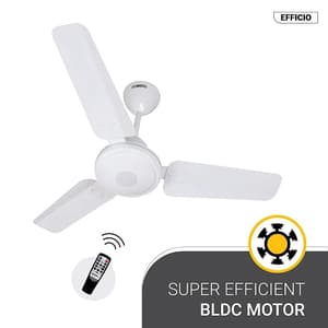 Atomberg Efficio 900 mm Energy Efficient Ceiling Fan With BLDC Motor & Remote (White)