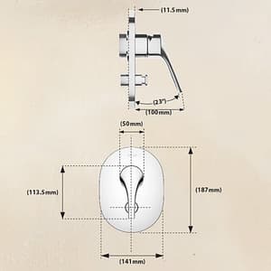 Kohler Vive Recessed Bath & Shower Trim With Diverter In Polished Chrome Finish, K-23971IN-4FP-CP