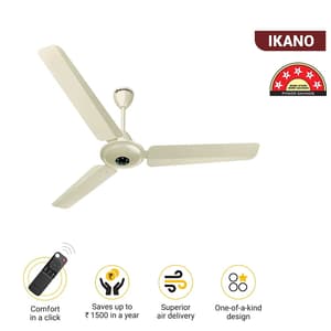 Atomberg Ikano 1200 mm Energy Efficient Ceiling Fan With BLDC Motor & Remote (Ivory)