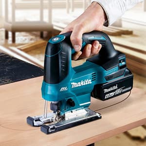 Makita 18V LXT BL 23 mm (7/8") Cordless Top Handle Jig Saw with Rapid Charger & 2 Pcs 5.0Ah Batteries, DJV184RTJ