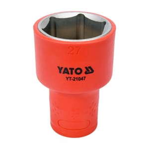 Yato 27 mm, 1/2 Inch Sq.Drive Insulated Hex Socket (VDE), YT-21047