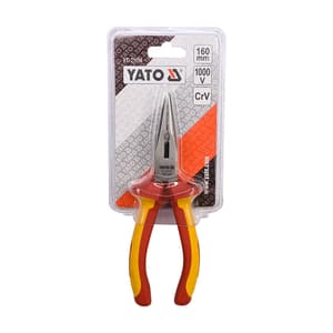 Yato 6 inch / 160 mm Insulated Long Nose Pliers (VDE), YT-21154